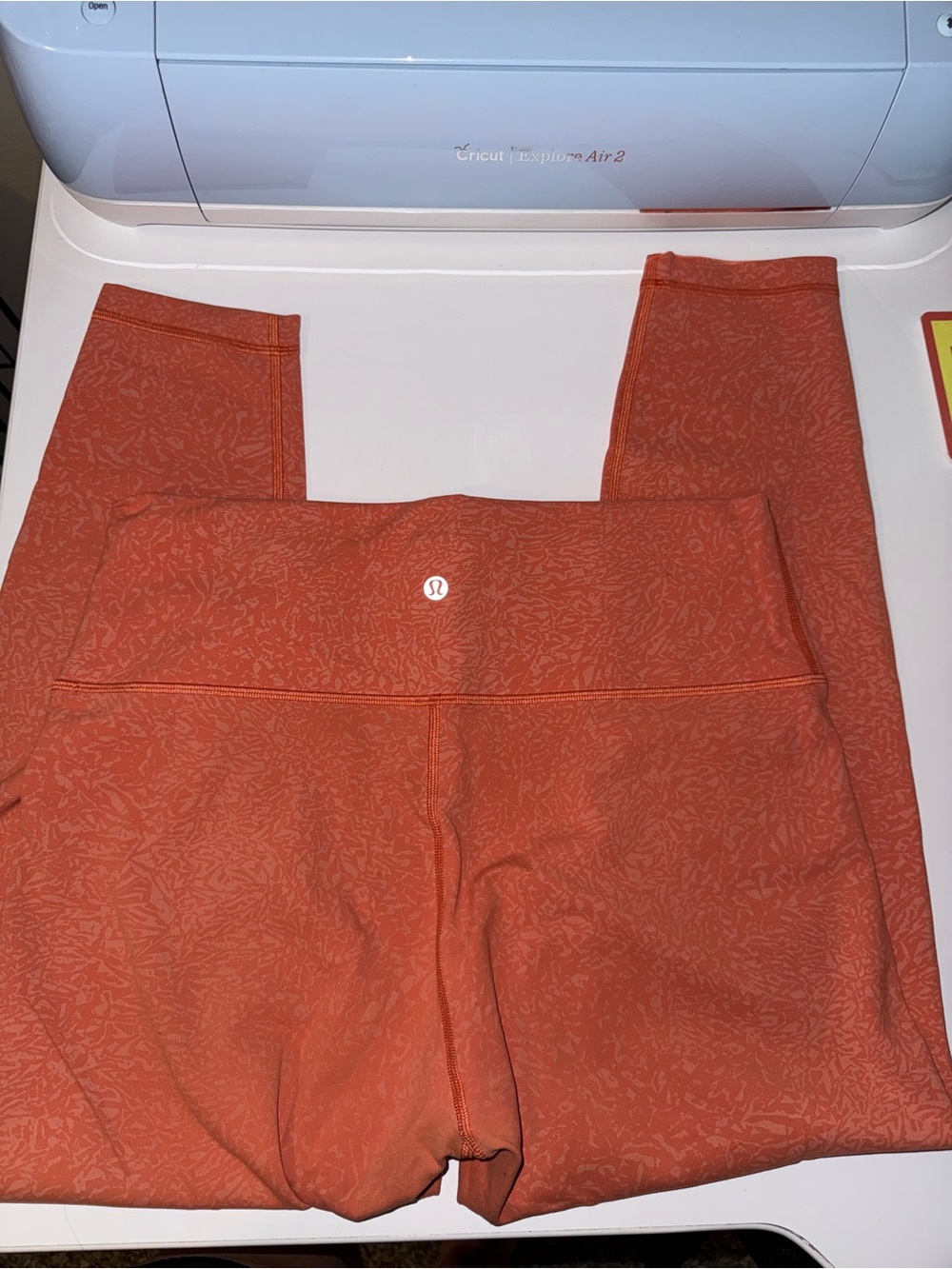 lululemon athletica Textured Burnt Orange High-Rise Leggings